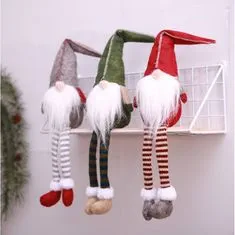 Chomik Santa Claus skřítek sedící plyšový šedý 50 cm