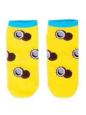 YOCLUB Yoclub Kotníkové bavlněné ponožky vzory barev SK-86/UNI/05 žlutá 39-42