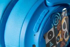 BuddyPhones Cosmos+ dětská bluetooth sluchátka s odnímatelným mikrofonem, světle modrá