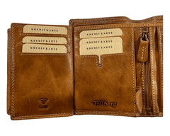 Dailyclothing Celokožená peněženka s jelenem - hnědá 5279