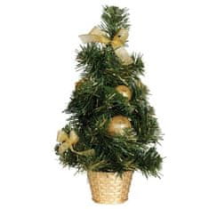 Guirma Vánoční dekorace stromeček se zlatými ozdobami 40 cm