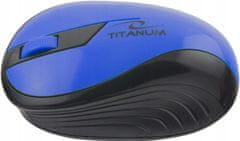 Titanum Bezdrátová myš Rainbow TM114B 1000 DPI černá/modrá
