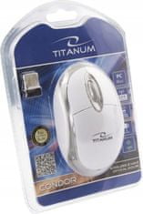 Titanum Bezdrátová myš Condor TM120W 1000 DPI bílá