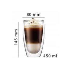 eCa Sklenice na Cafe Latte 450 ml 6 ks