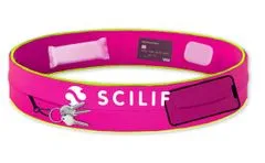 SCILIF Běžecký opasek na přenos mobilu, klíčů, gelů, kapesníčků atd., růžová, XS-S (obvod pasu 80 cm)