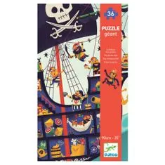 Djeco Podlahové obrysové puzzle Pirátský koráb 36 dílků