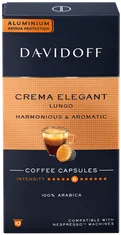 Davidoff Crema Elegant Lungo pro kávovary Nespresso, 100 ks