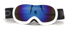 HISPO na před UV (UV400), ochrana před zamlžováním, větruodolné, dvojité sklo, termoplaLyžařské dětské snowboardové brýle, 100% ochrastický polyuretanový rám (TPU), nastavitelný pásek., bílá