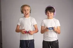 BuddyPhones GALAXY - dětská drátová herní sluchátka s mikrofonem, fialová