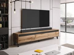 Cama meble TV stolek Nord - dub wotan / antracit / černá