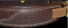 Niggeloh Kožený barvářsky obojek s obrtlíkom Classic Loden 30 - 40 cm hnědá