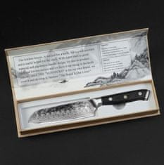 Sunnecko  Kuchyňský Santoku nůž 5" Sunnecko 73 vrstev damaškové oceli 