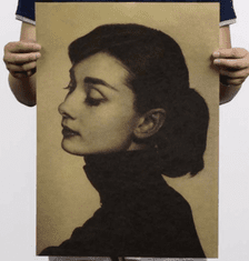 Tie Ler  Plakát Audrey Hepburn 51,5x36cm Vintage č.19 