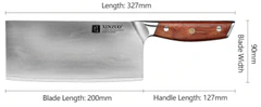 Xinzuo  Kuchyňský nůž 8" XINZUO AIČI 3 vrstvy nerezové oceli 440C 