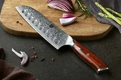 Xinzuo  Santoku nůž 7" XINZUO AIČI 67 vrstev damaškové oceli 