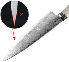 GRAND SHARP  Šéfkuchařský nůž 7.6" GRAND SHARP 67 vrstev damaškové oceli 