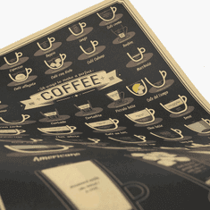 Tie Ler  Vintage plakát coffee, káva č.013, 51 x 35.5 cm 