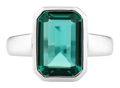 Preciosa Nádherný otevřený prsten se zeleným zirkonem Preciosa Atlantis 5355 94 (Obvod M (53 - 55 mm))