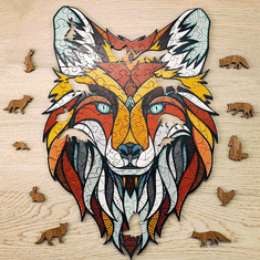 EWA ECO-WOOD-ART Fox (Liška) |kvalitní dřevěné puzzle v dřevěném dárkovém boxu