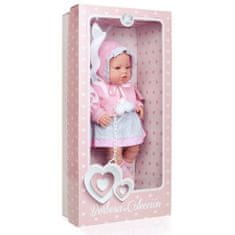 Berbesa Luxusní dětská panenka-miminko Amanda 43cm
