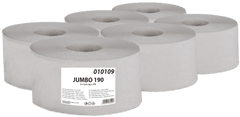 Primasoft  Jumbo toaletní papír 190 mm, 1 vrstva, recykl, návin 120 m - 6 ks
