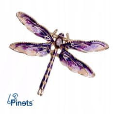 Pinets® Brož fialová vážka s kubickou zirkonií