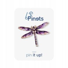 Pinets® Brož fialová vážka s kubickou zirkonií