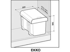 Sinks EK9000 EKKO 40 Odpadkový koš - sorter, vestavný, výsuvný 1x34 l