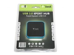 Beik Čtyřportový USB 3.0 hub rozbočovač HYD-9003B - modrý