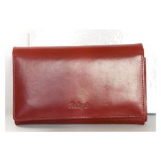 Zbroja Červená kožená peněženka Bellugio vyrobená z pevné kůže