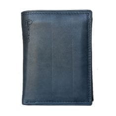 Pedro Pánská modrošedá celá kožená peněženka z měkké kůže 