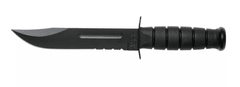 KA-BAR® KB-1212 FULL SIZE BLACK bojový taktický nůž 18 cm, černá barva, kožené pouzdro