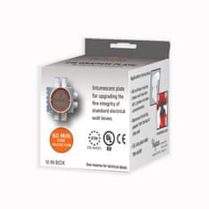 PROTECTA® Samolepící intumescentní podložka pro elektroinstalační krabičky Graphite Plate