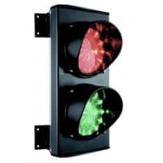 Kovoinox Semafor dvoukomorový, červená/zelená žárovka E27