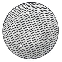 SIAKI Polévkový talíř BlackLine 20cm, čárky DN1801010