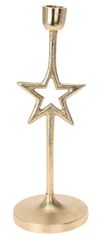 H & L Zlatý kovový svícen 18,5cm, hvězda 