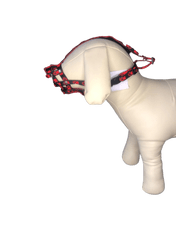 Palkar Nylonový náhubek pro zkrácený čumák pro psy vel. 1 18 cm x 4 cm černo-červená
