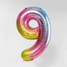 Kraftika Narozeninový balonek, 40", číslice 9, duhová