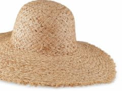 Kraftika 1ks řírodní dámský klobouk k dozdobení s otřepeným okrajem,