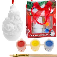 H&S Sádrové Odlitky Pro Malování Ozdob Na Vánoční Stromeček Sněhulák Bomba