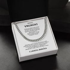 Lovilion Kubánský řetízkový náhrdelník pánsky, Dárek k Valentýnu, Valentýn 2024, Dárek na Valentýna se vzkazem "Mému vnukovi" | ZAC 