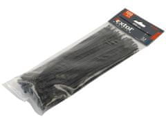 Extol Premium Pásky na vodiče (8856162) černé, 300x4,8mm, 100ks, NYLON