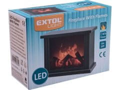 Extol Light Elektrický krb (43400) s plápolajícím ohněm LED
