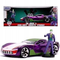 Jada Toys Joker Car Chevy Corvette Stingray Figurk