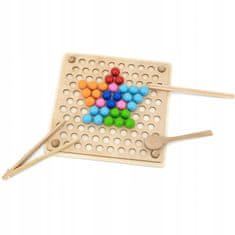 Viga Toys Dřevěná hra Chyťte míčky a spojte puzzle