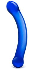 Glas Oboustranné skleněné dildo G-spot Blue (Gläs)