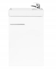 Deftrans Koupelnová skříňka s umyvadlem s baterií a sifonem 40 bílý