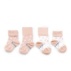 KipKep Dětské ponožky Stay-on-Socks 0-6m 2páry Party Pink