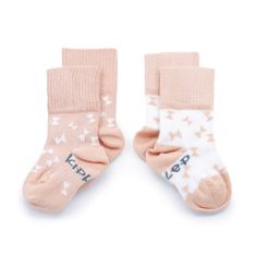KipKep dětské ponožky Stay-on-Socks 0-6m 2páry Party Pink