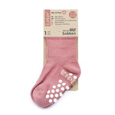 KipKep dětské ponožky Stay-on-Socks ANTISLIP 12-18m 1pár Dusty Clay